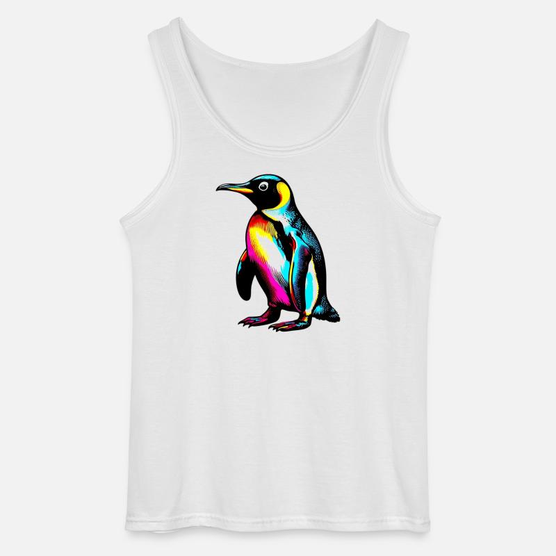 Pinguin - Gildan Männer Tank Top - Weiß