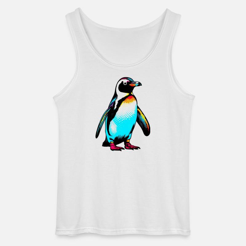 Pinguin - Gildan Männer Tank Top - Weiß