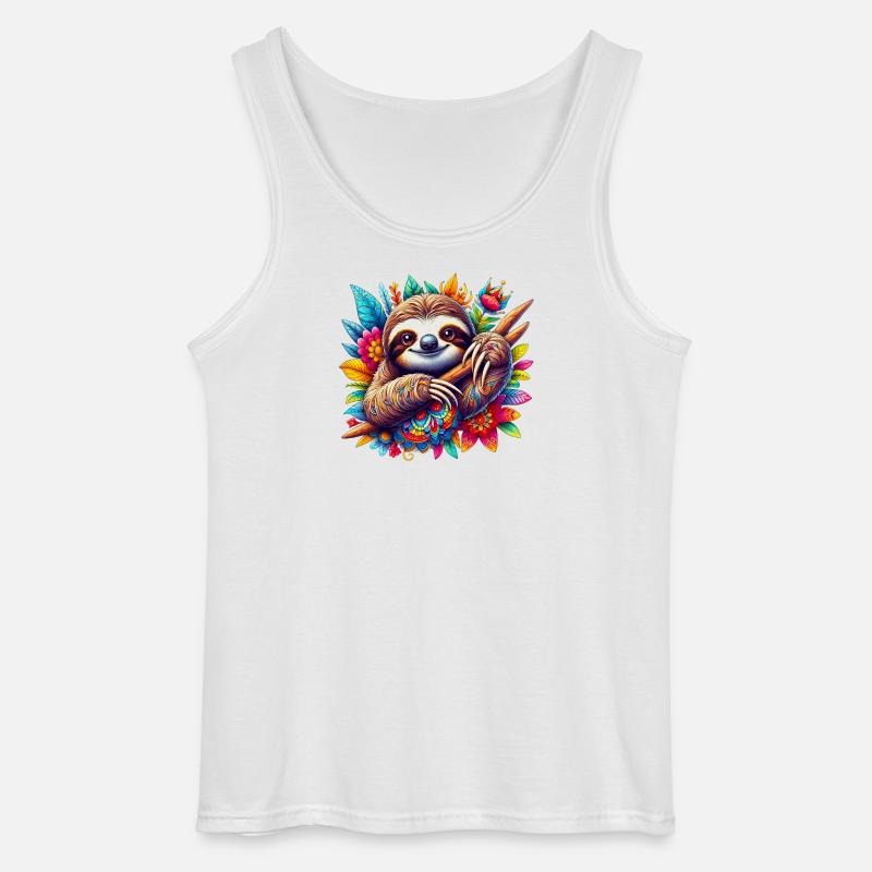 Faultier - Gildan Männer Tank Top - Weiß