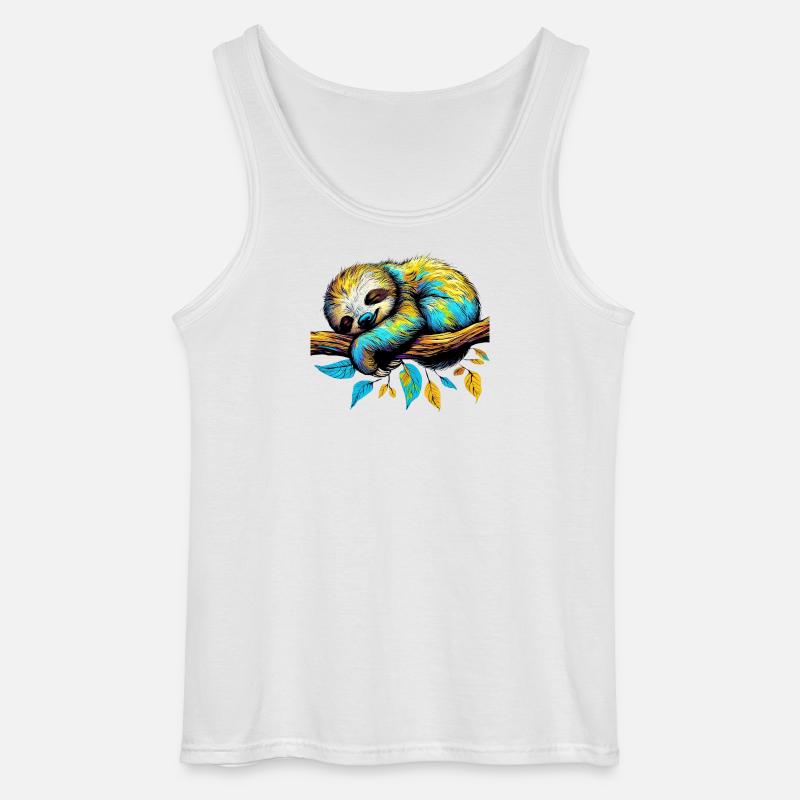 Faultier - Gildan Männer Tank Top - Weiß