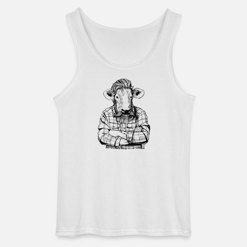 Mister Rindfleisch - Gildan Männer Tank Top - Weiß