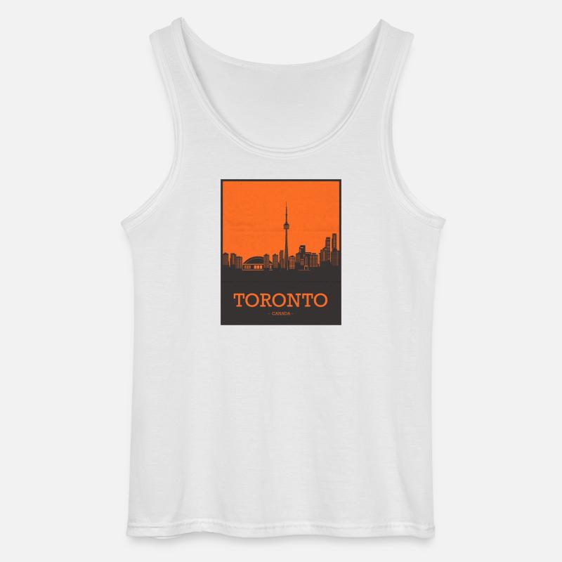 Toronto Canada Skyline - Gildan Männer Tank Top - Weiß