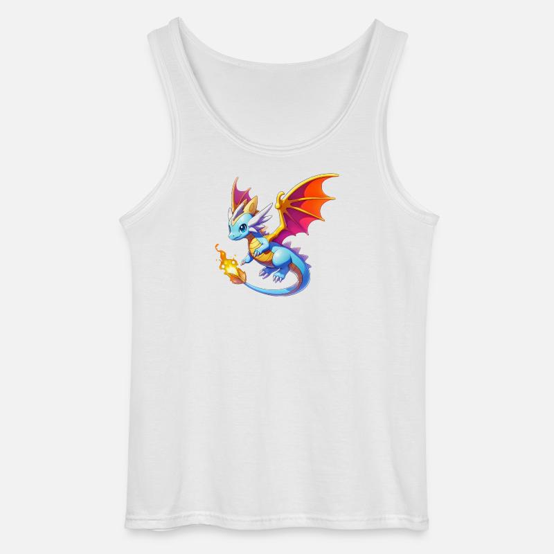 Drache - Gildan Männer Tank Top - Weiß