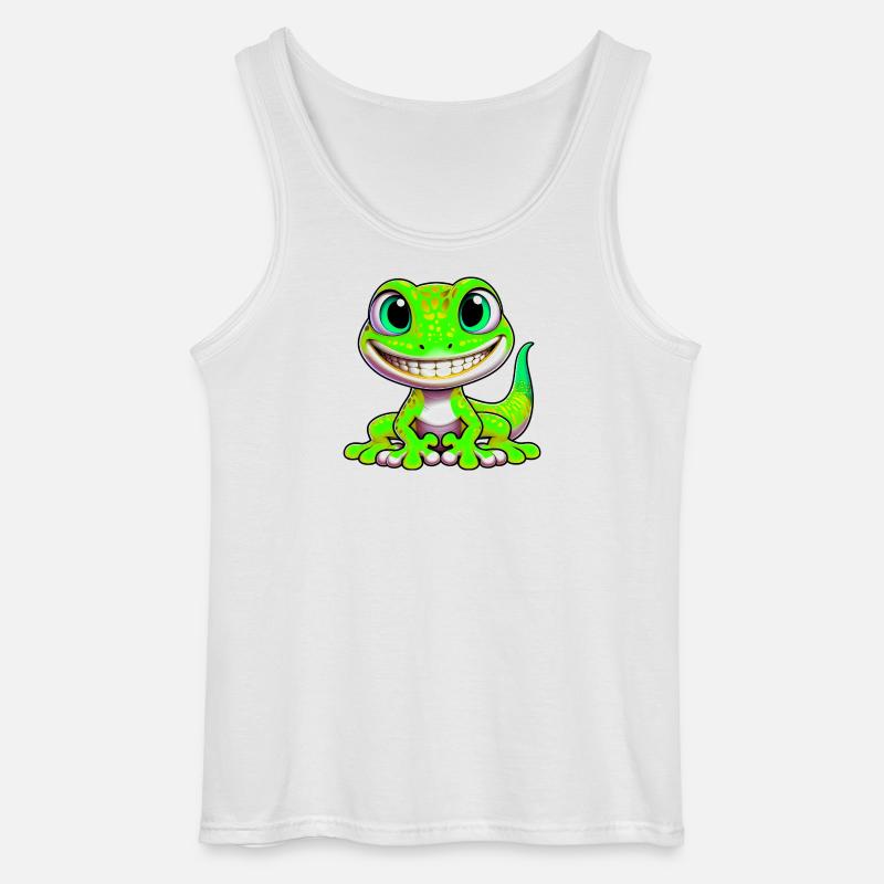 Gecko - Gildan Männer Tank Top - Weiß