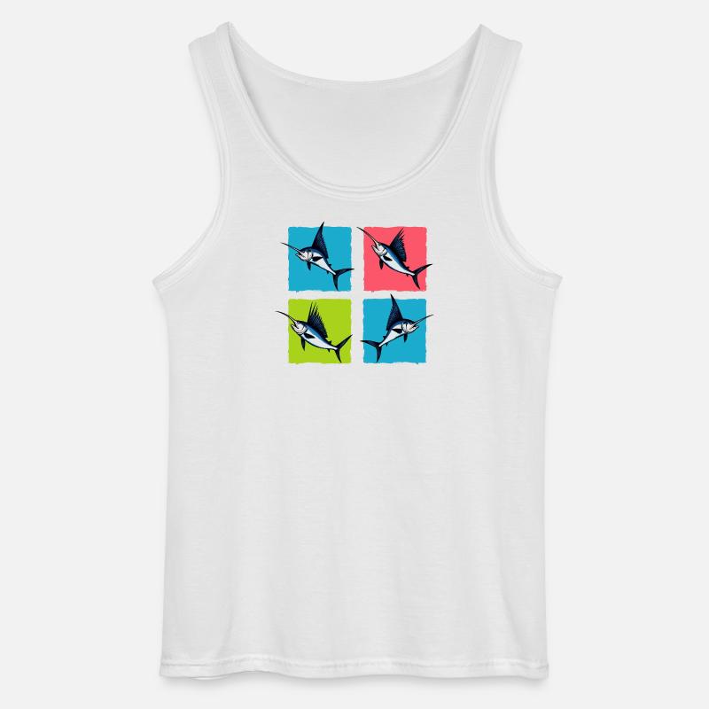 Schwertfisch - Gildan Männer Tank Top - Weiß