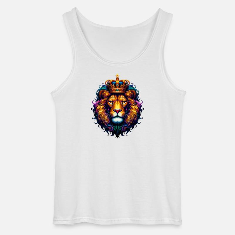 Löwe - Gildan Männer Tank Top - Weiß