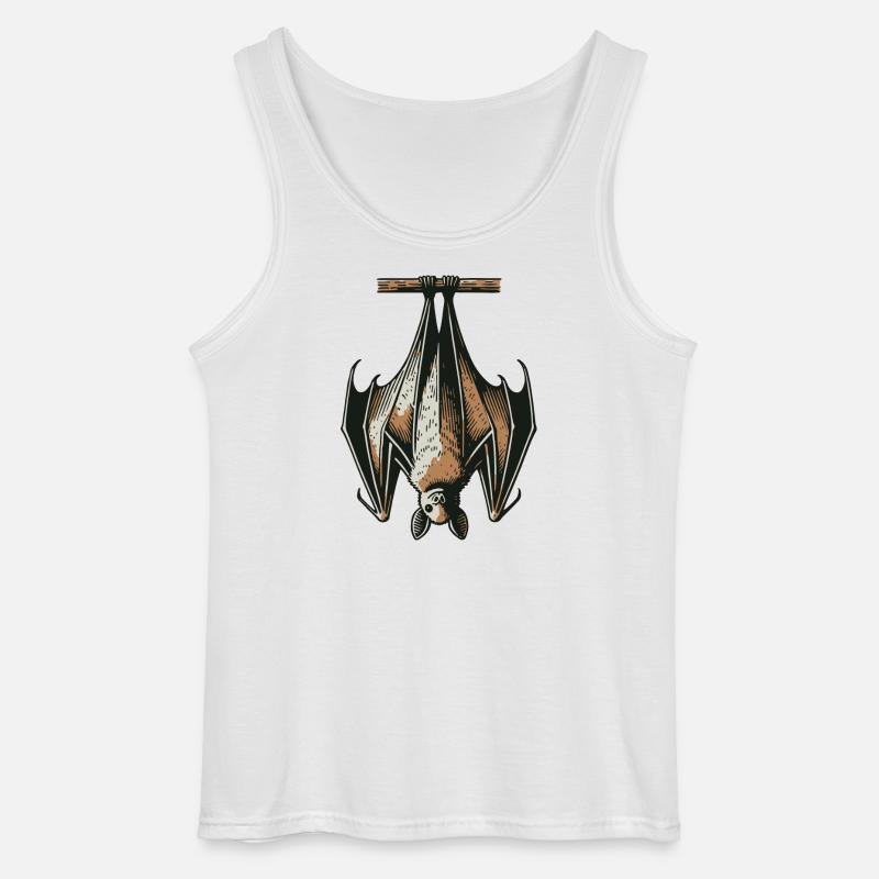 Fledermaus - Gildan Männer Tank Top - Weiß