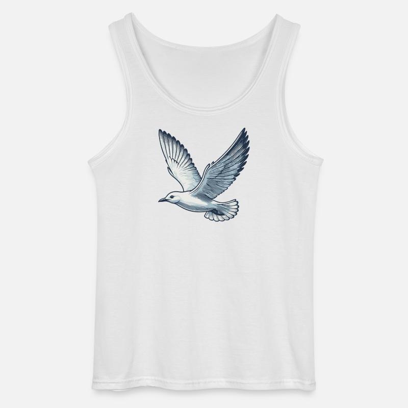 Möwe - Gildan Männer Tank Top - Weiß