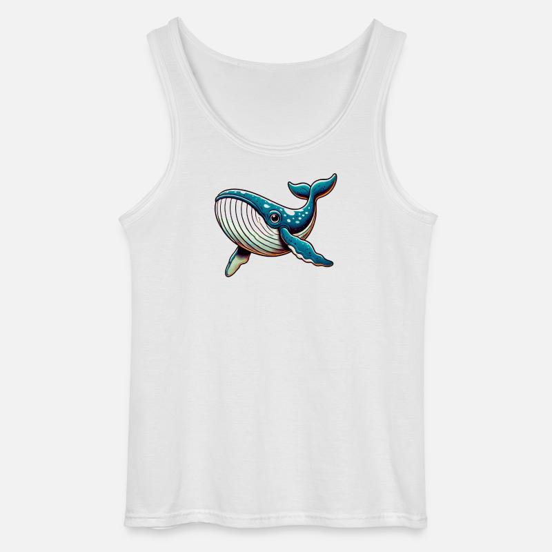 Whale - Gildan Men’s Tank Top - white