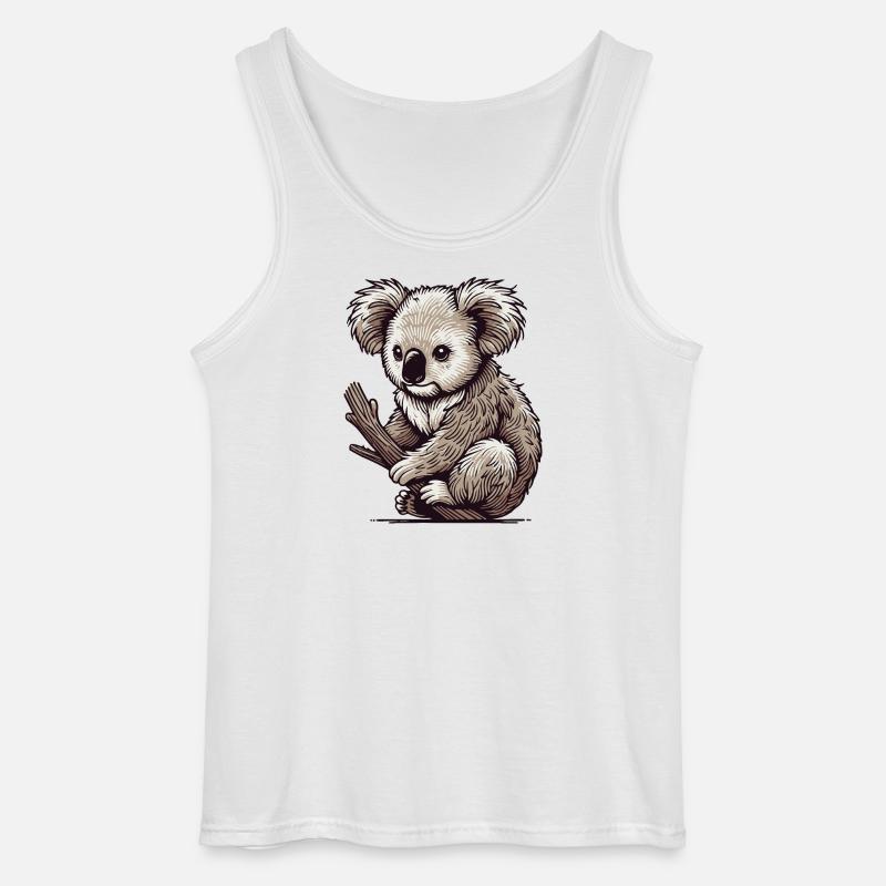 Koala - Gildan Männer Tank Top - Weiß