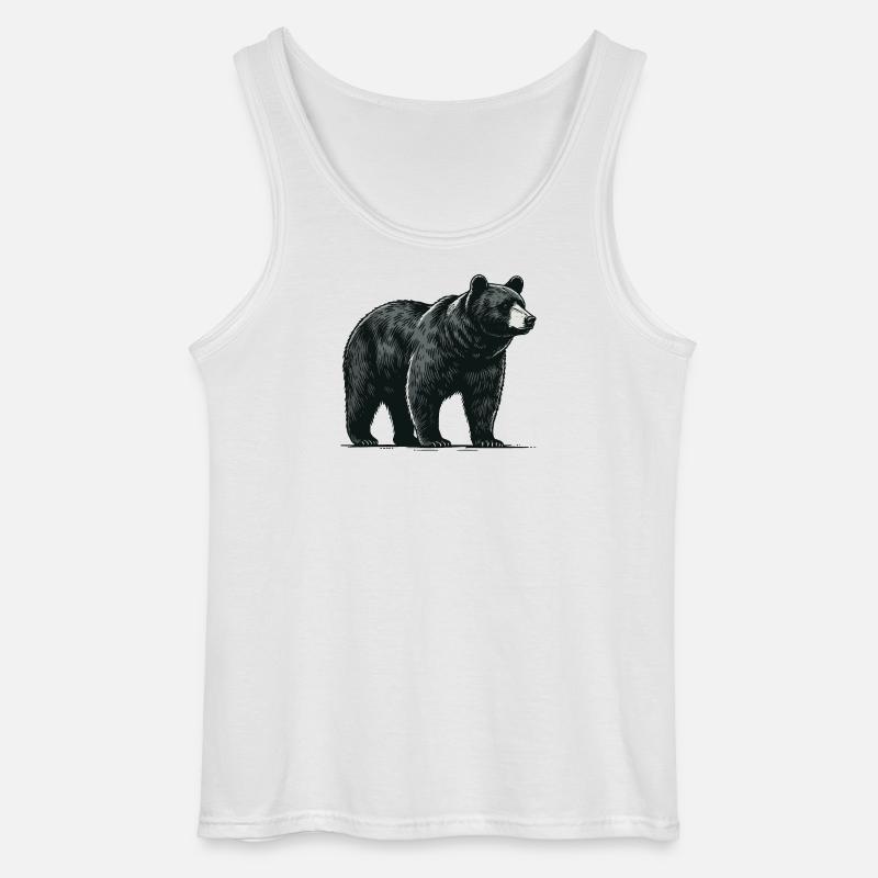 Schwarzbär - Gildan Männer Tank Top - Weiß