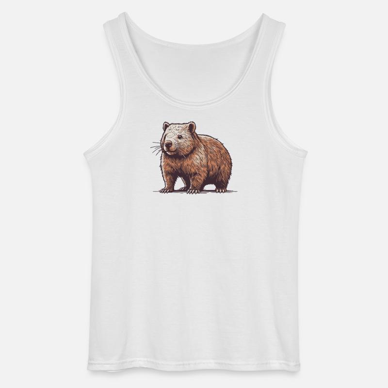 Wombat - Gildan Männer Tank Top - Weiß