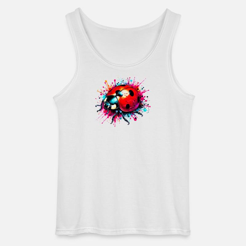 Mariehøne - Gildan tanktop til mænd - hvid