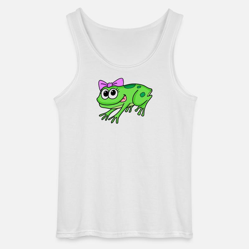 Frosch Mädchen Dame - Gildan Männer Tank Top - Weiß