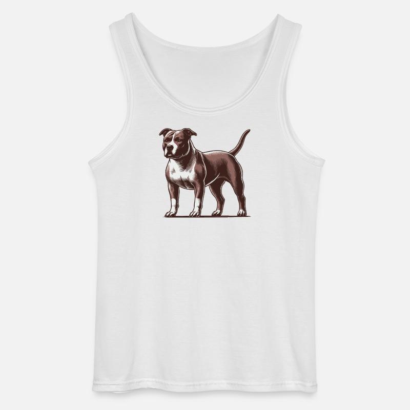 Pitbull - Gildan Männer Tank Top - Weiß