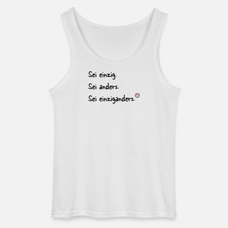 Sei einziganders - Gildan Männer Tank Top - Weiß