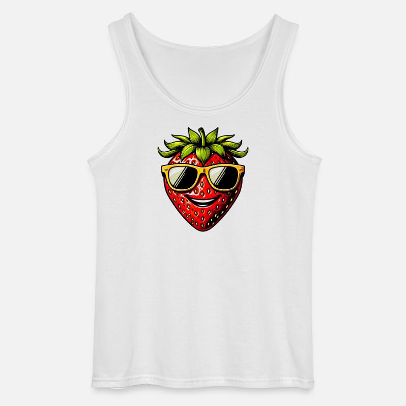 Erdbeeren Erdbeeren - Gildan Männer Tank Top - Weiß