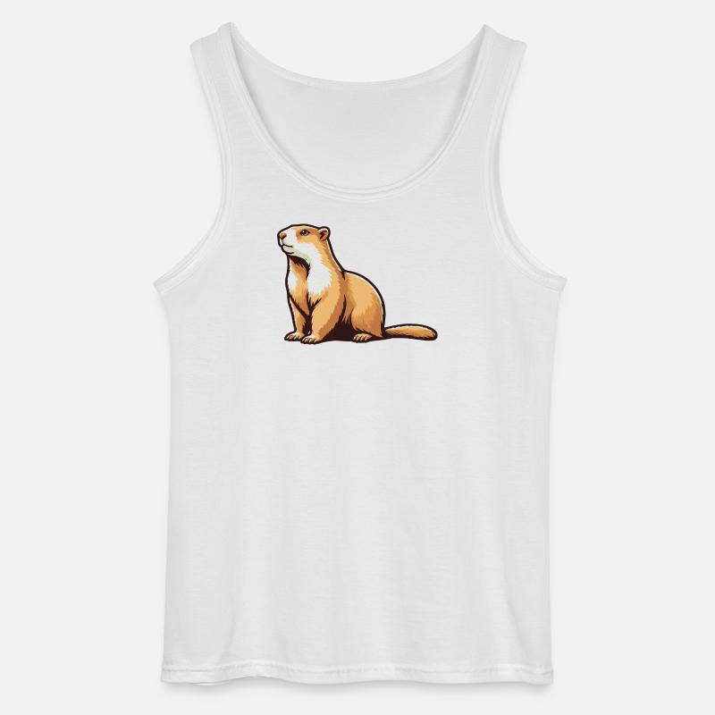 Murmeltier - Gildan Männer Tank Top - Weiß