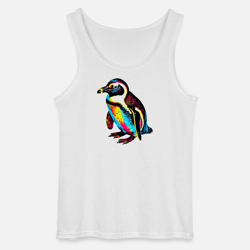 Pinguin - Gildan Männer Tank Top - Weiß
