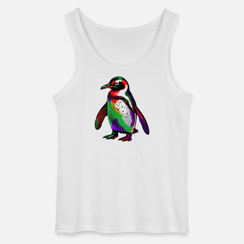 Pinguin - Gildan Männer Tank Top - Weiß