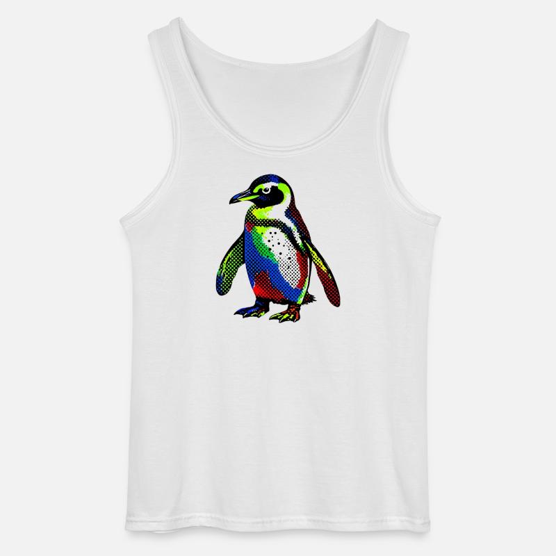 Pinguin - Gildan Männer Tank Top - Weiß