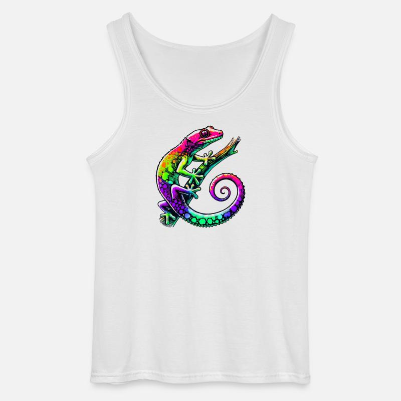 Gecko - Gildan Männer Tank Top - Weiß
