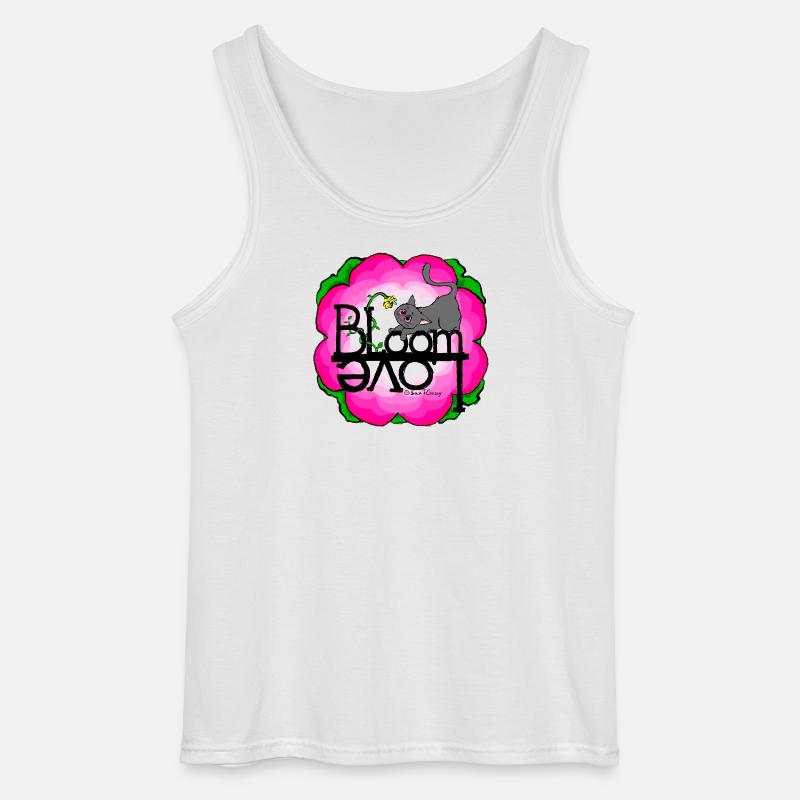 Frühling-Katze Spring Love - Gildan Männer Tank Top - Weiß