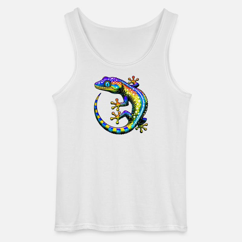 Gecko - Gildan Männer Tank Top - Weiß