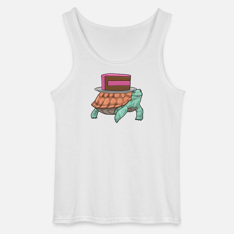 Turtle Cake - Gildan Men’s Tank Top - white