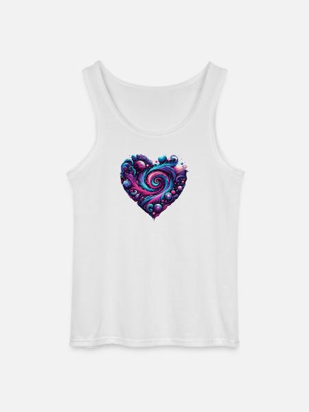 Cosmic Love Heart - Gildan Männer Tank Top - Weiß