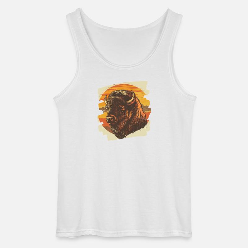 Bison - Gildan Männer Tank Top - Weiß