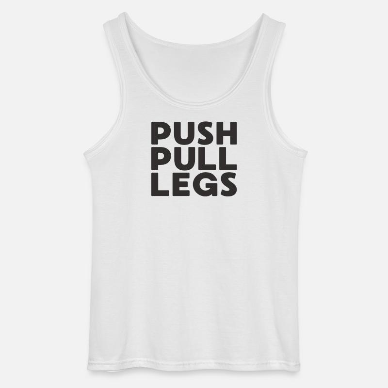 Push Pull Beine Repeat Trainingssplit - Gildan Männer Tank Top - Weiß