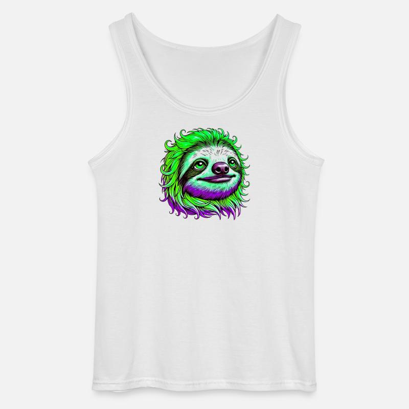 Faultier - Gildan Männer Tank Top - Weiß