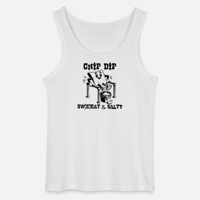 ChipsDip_BW - Gildan Männer Tank Top - Weiß