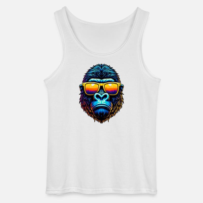 Gorilla - Gildan Männer Tank Top - Weiß