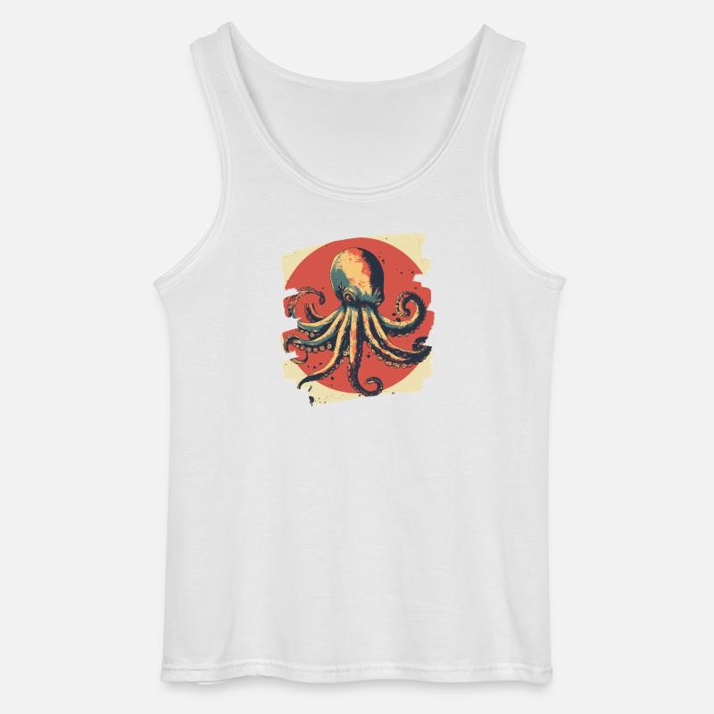 Octopus Octopus - Gildan Men’s Tank Top - white