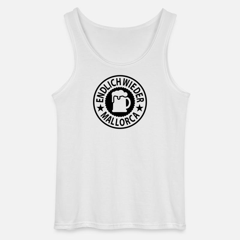 Endlich wieder Mallorca Bier - Gildan Männer Tank Top - Weiß