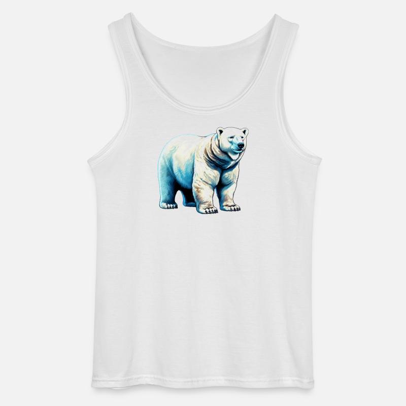 Orso polare bianco - Canotta da uomo Gildan - bianco