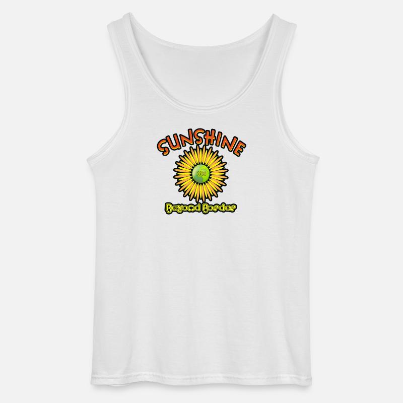 Sunshine Beyond Borders T-Shirt-Design - Gildan Männer Tank Top - Weiß