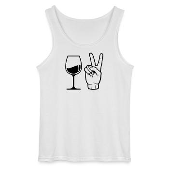 Commander du vin - Débardeur Gildan Homme - blanc - Devant - AI Model Male 185 dark (185cm)