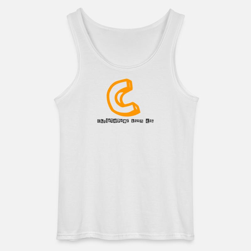 Christopher kann das Abstrakter Kaugummi-Print - Gildan Männer Tank Top - Weiß