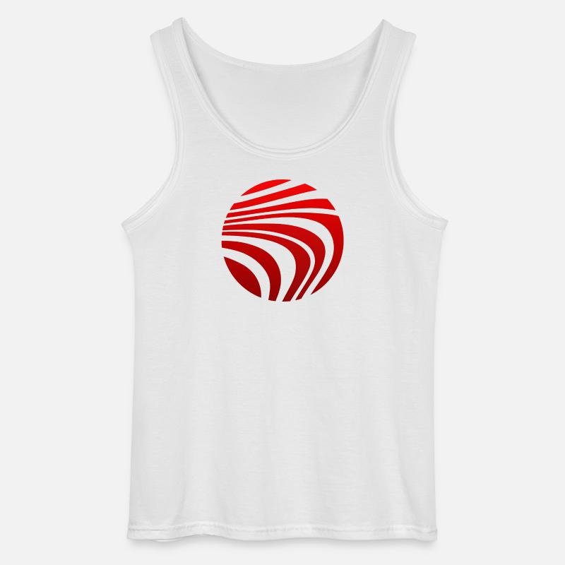 Psychedelic Pattern Red Gradient - Gildan Men’s Tank Top - white