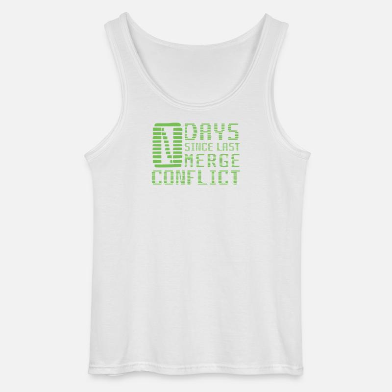 Merge Conflict Software Developer Entwickler Geek - Gildan Männer Tank Top - Weiß