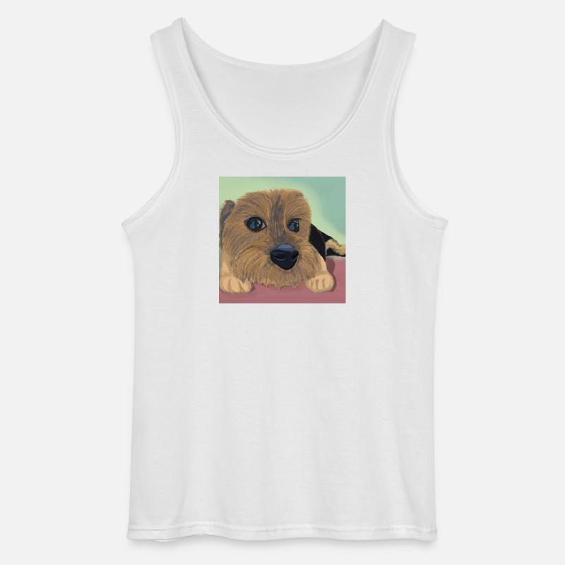 Hundeaugen oder Liebesreflex - Gildan Männer Tank Top - Weiß