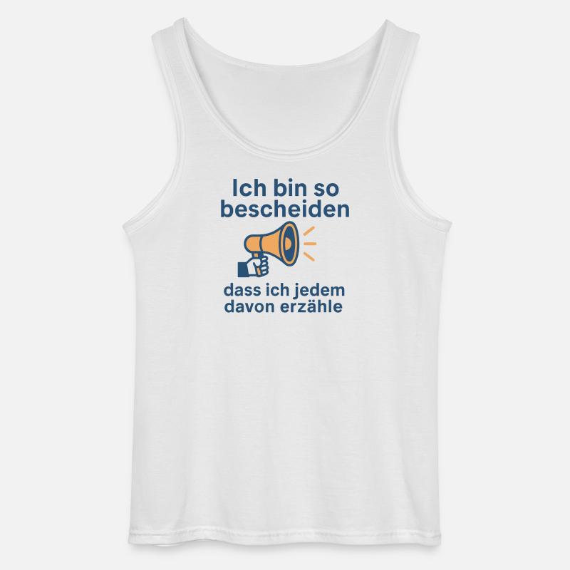 Ich bin so bescheiden - Gildan Männer Tank Top - Weiß