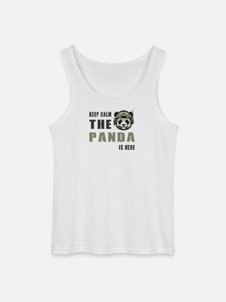 Tactical Panda – Keep Calm - Gildan Men’s Tank Top - white