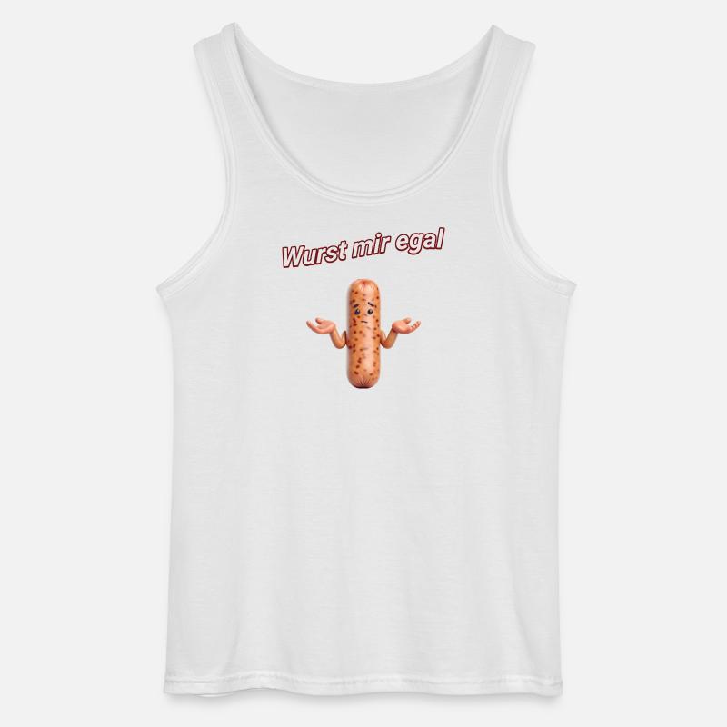Wurst mir egal - Gildan Männer Tank Top - Weiß