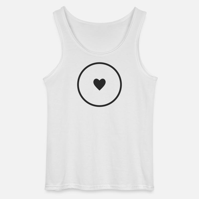 Herz - Gildan Männer Tank Top - Weiß