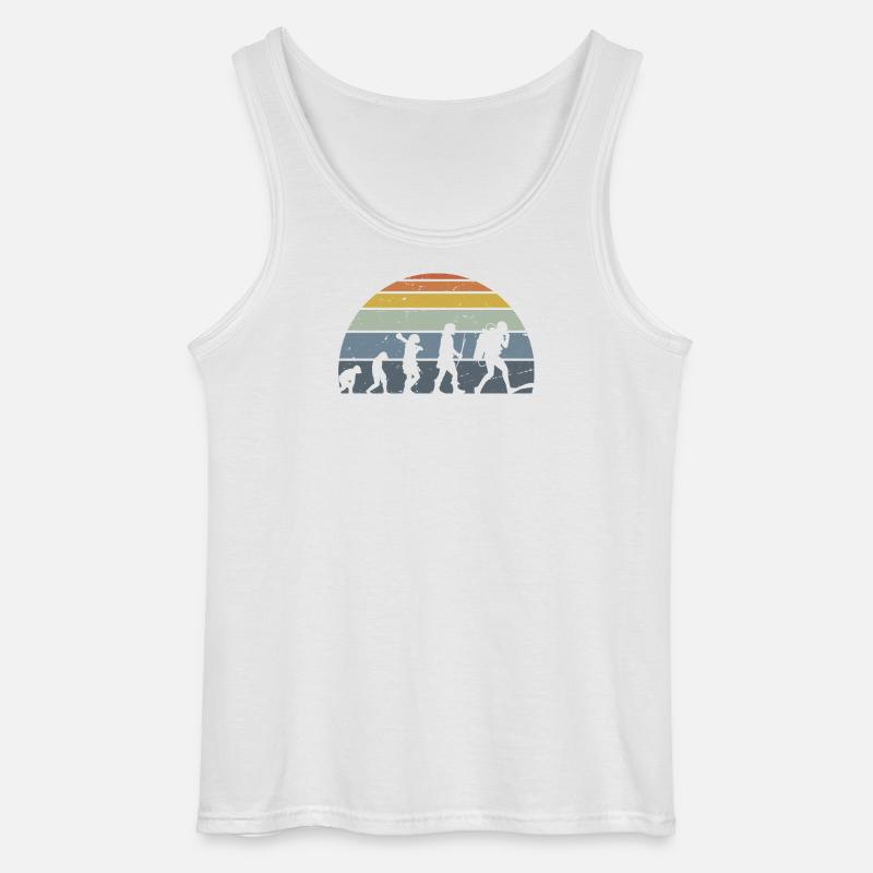 Die Evolution des Silhouettendesigns der Menschheit - Gildan Männer Tank Top - Weiß