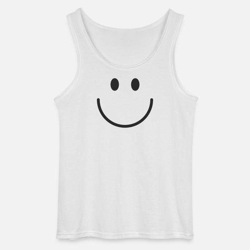 Smiley lachen lächle smile - Gildan Männer Tank Top - Weiß